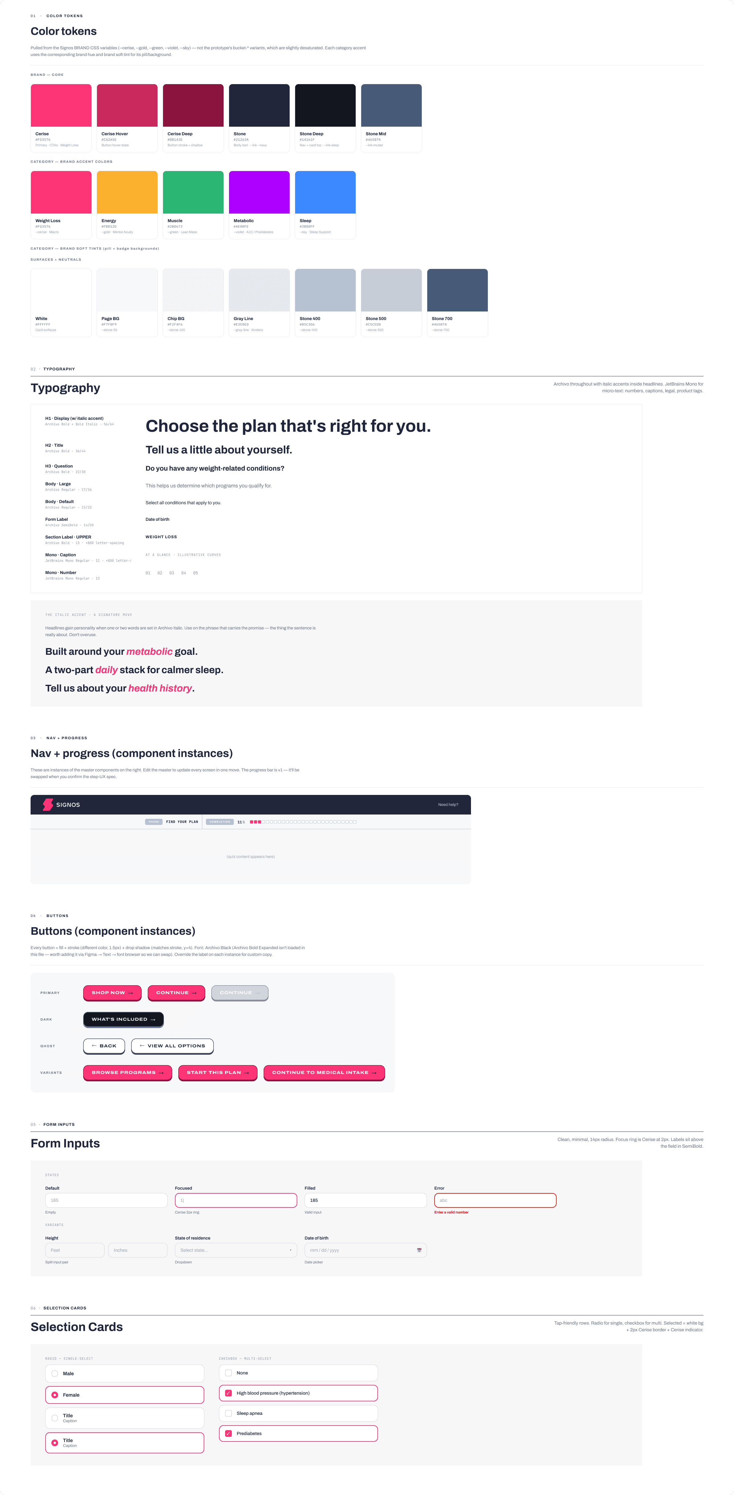 Signos marketing site and email system