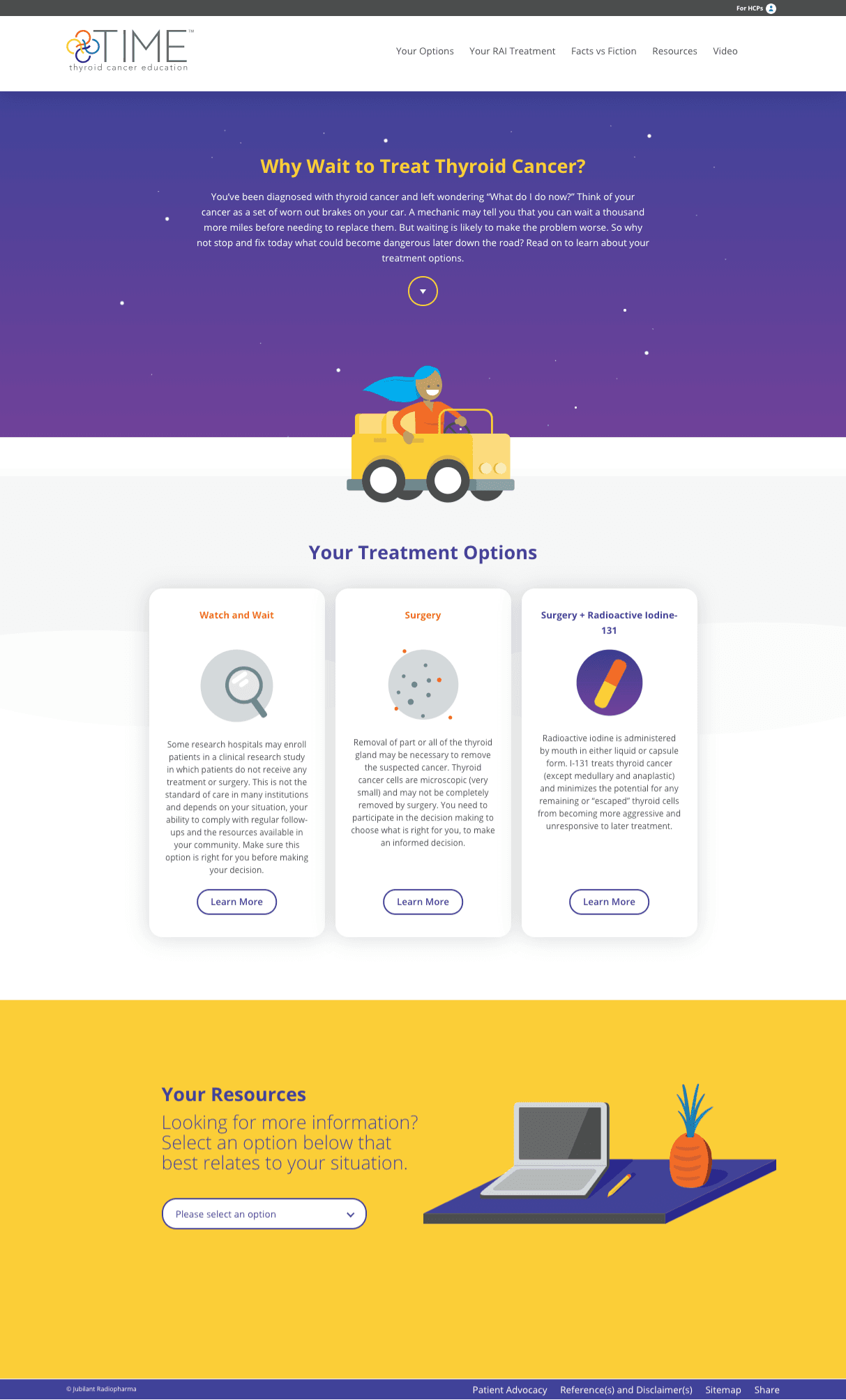 TIME thyroid cancer patient education microsite
